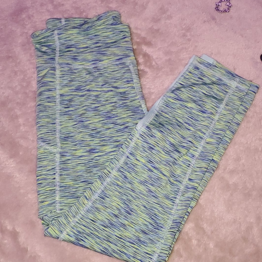 danskin now drimore stripped active wear leggings